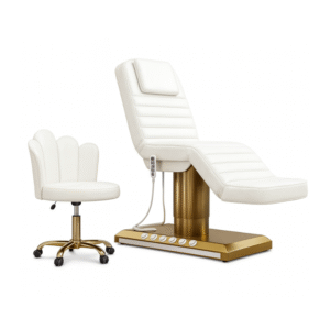 GlamourLift Electric Treatment Bed & Stool Set