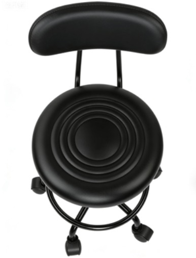 Basic Salon Stool with Back Black3