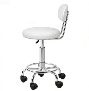 Basic Salon Stool with Back white1