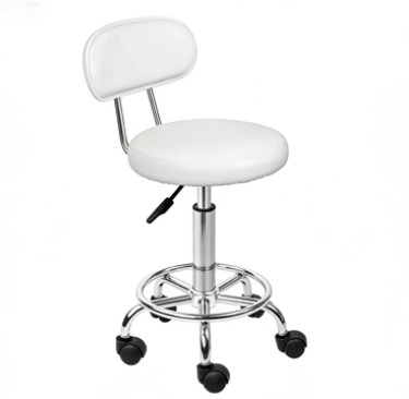 Basic Salon Stool with Back white3