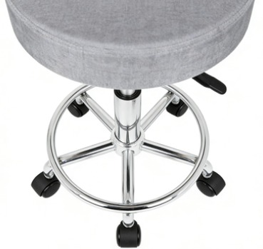 Classic Round Salon Stool Grey2