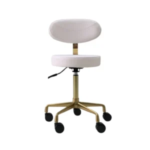 Luxe Studio Stool – White and Gold