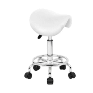 Classic Saddle Stool – White
