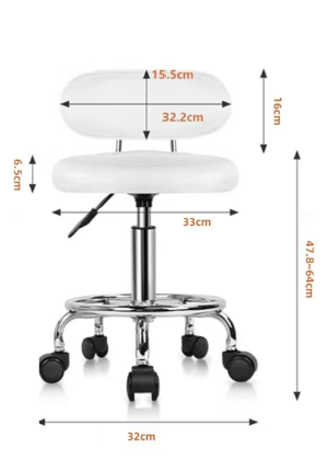 Studio stool with back dimensions