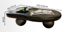 Dome coffee table with dimensions