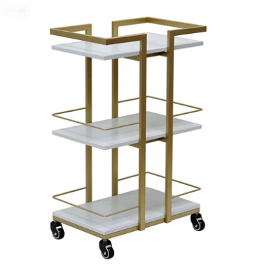 Odessa 3 Tier Spa Trolley – Gold and White4